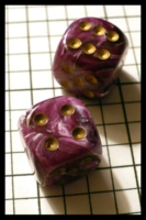 Dice : Dice - 6D Pipped - Purple Chessex Vortex Purple with Gold - Ebay Sept 2010